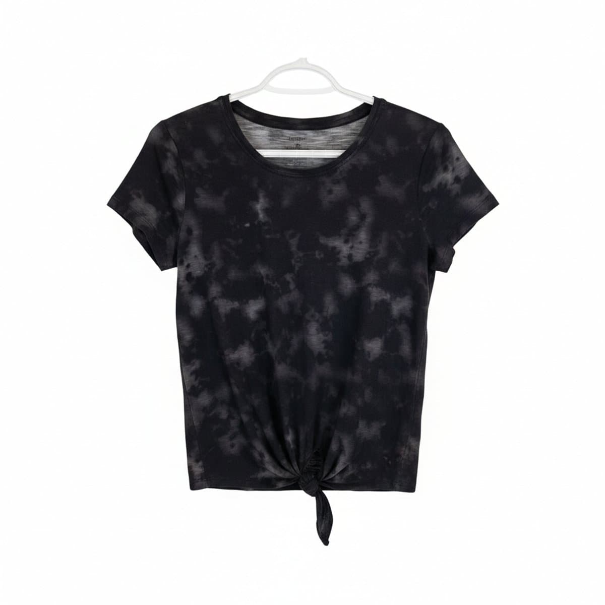 Midnight Marble Tie-Front Tee