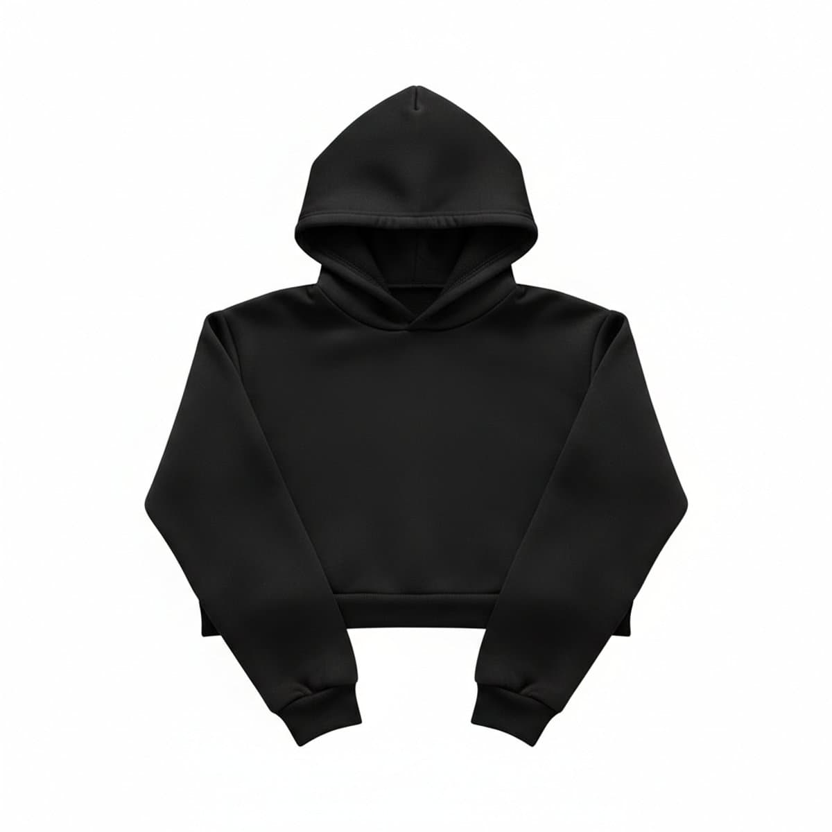 Midnight Minimalist Cropped Hoodie