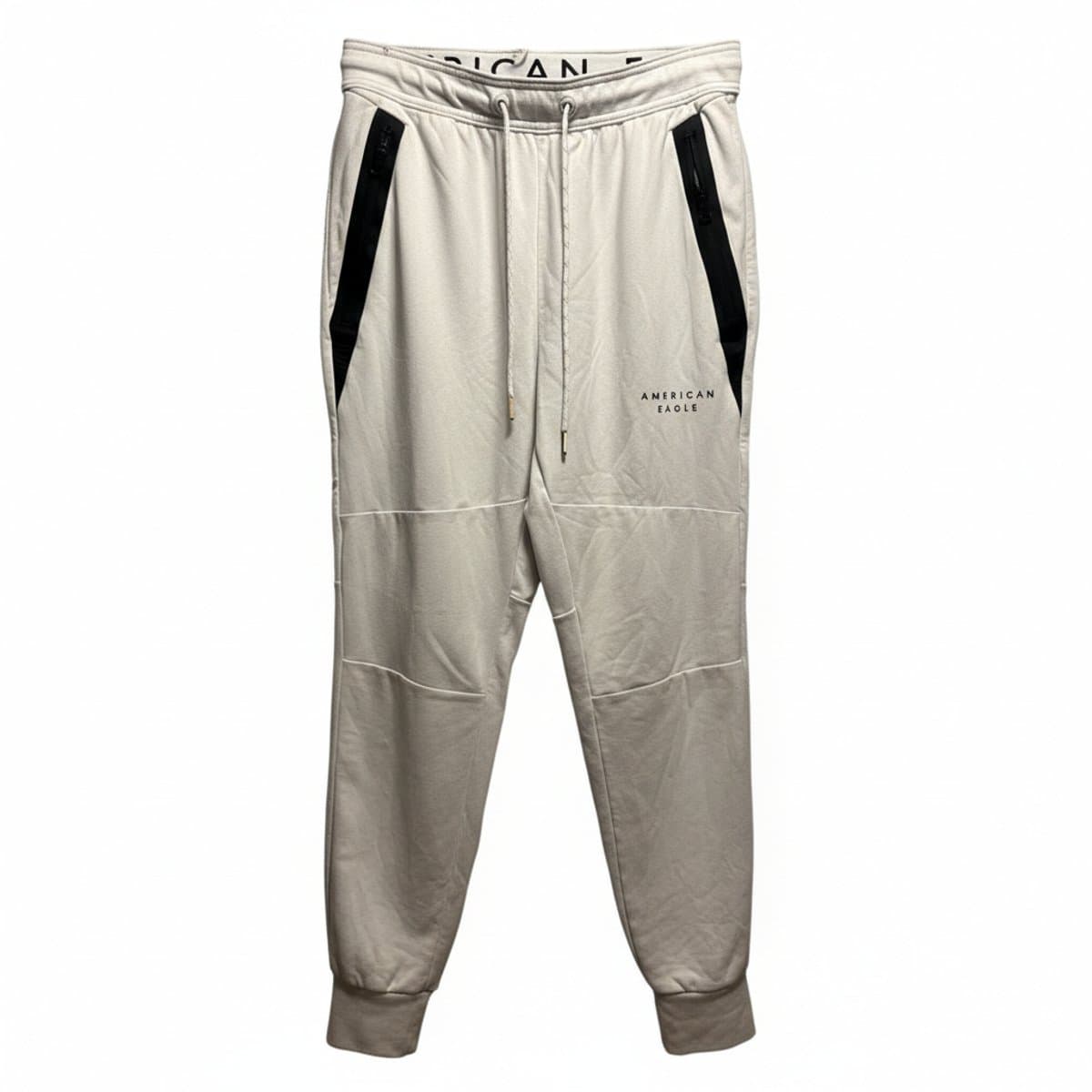 American Eagle Tech-Detail Active Joggers in Bone White