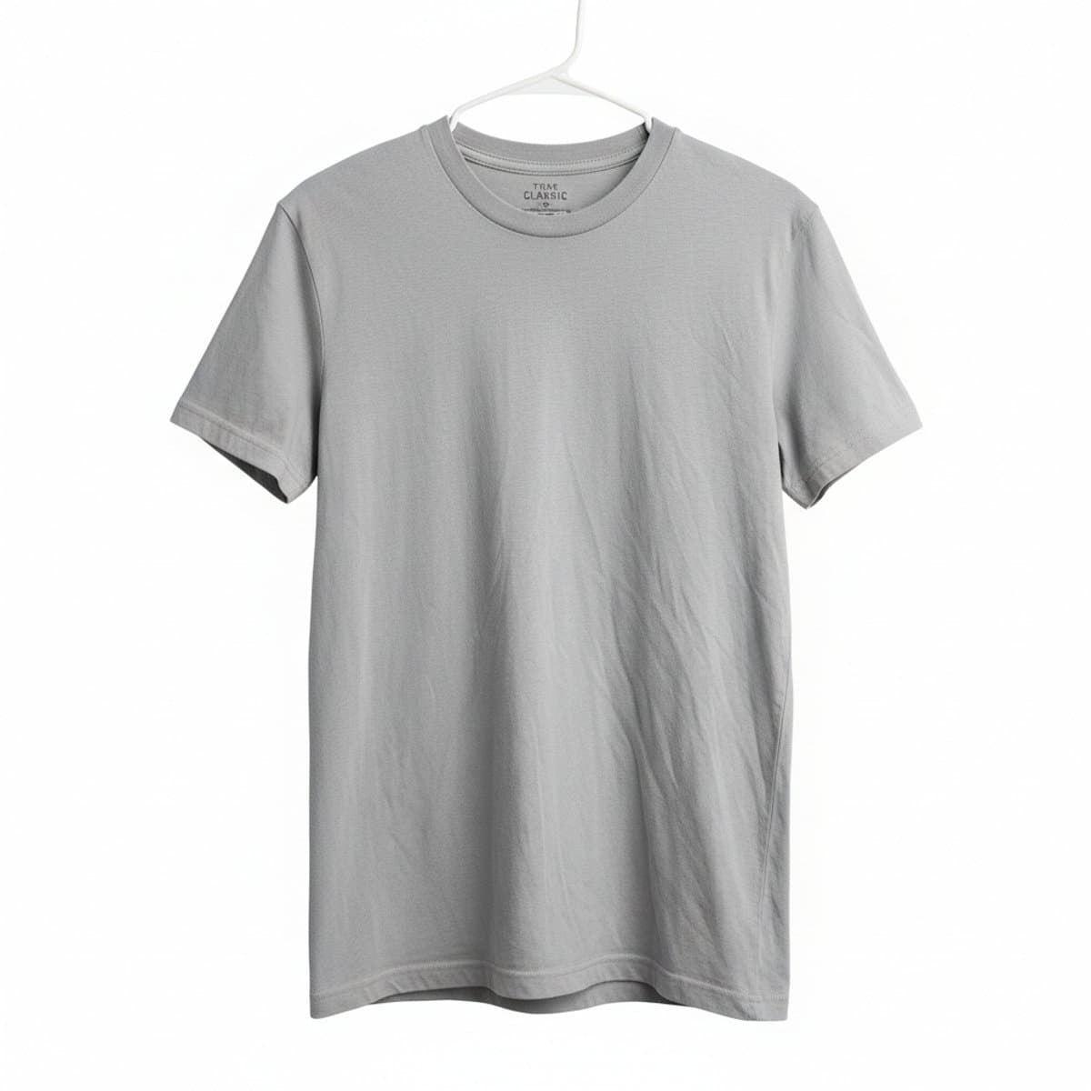 True Classic Essential Fitted Crewneck T-Shirt in Heather Grey