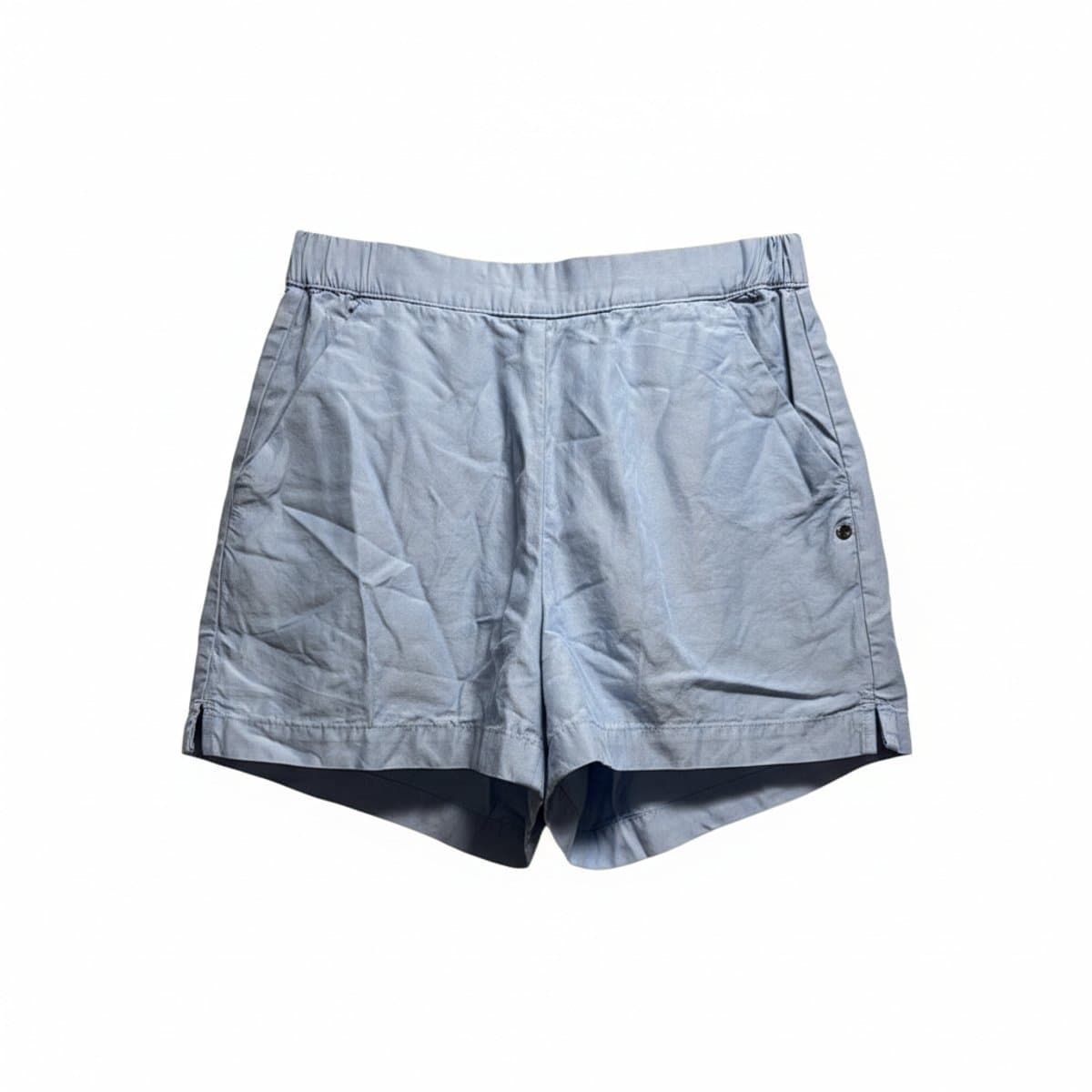 Elevated Chambray Coastal Shorts in Sky Blue