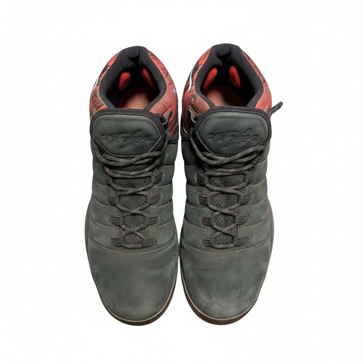 Supra Skytop V Technical Streetwear Sneakers in Onyx & Crimson