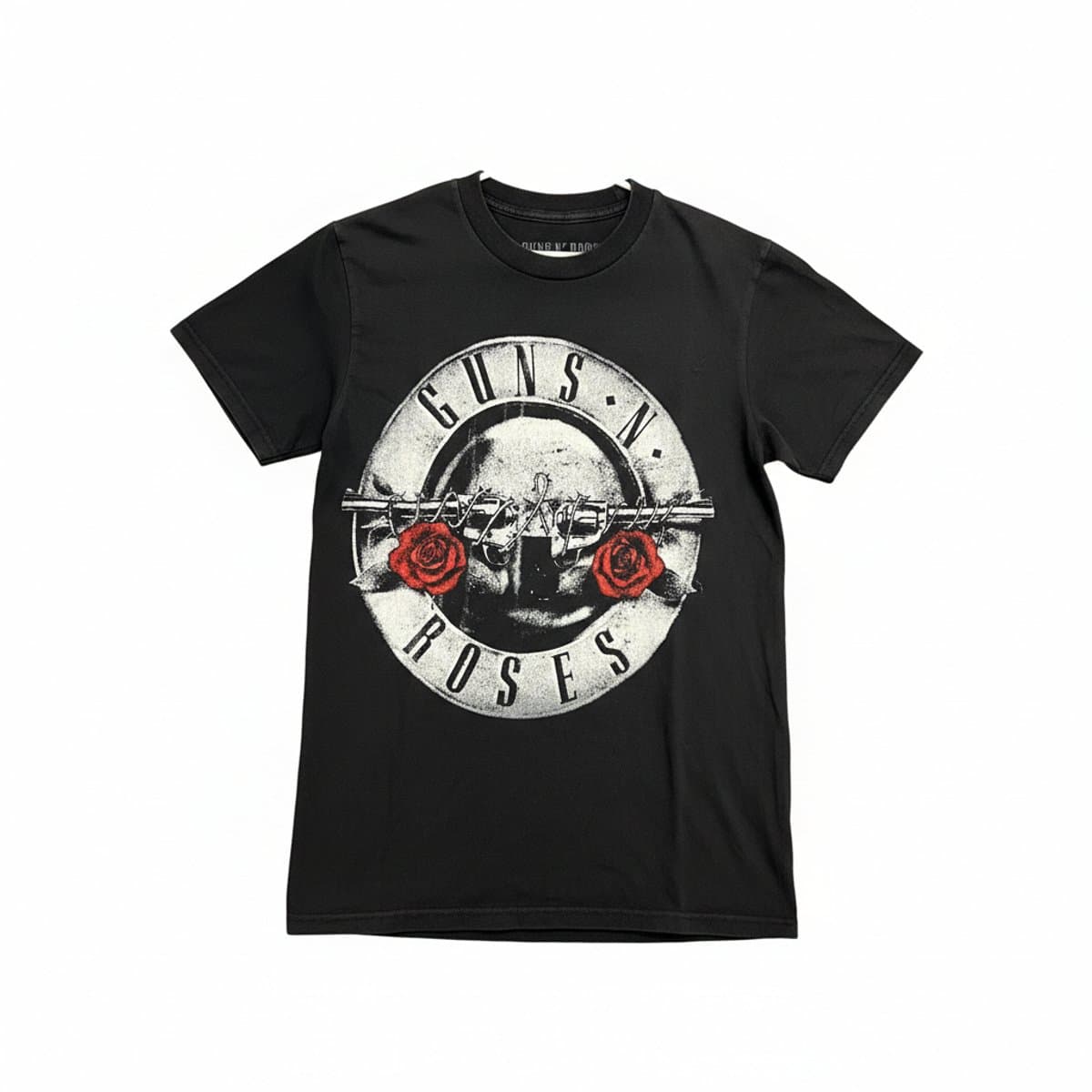Iconic Guns N' Roses 'Bullet Logo' Vintage-Washed Graphic Tee