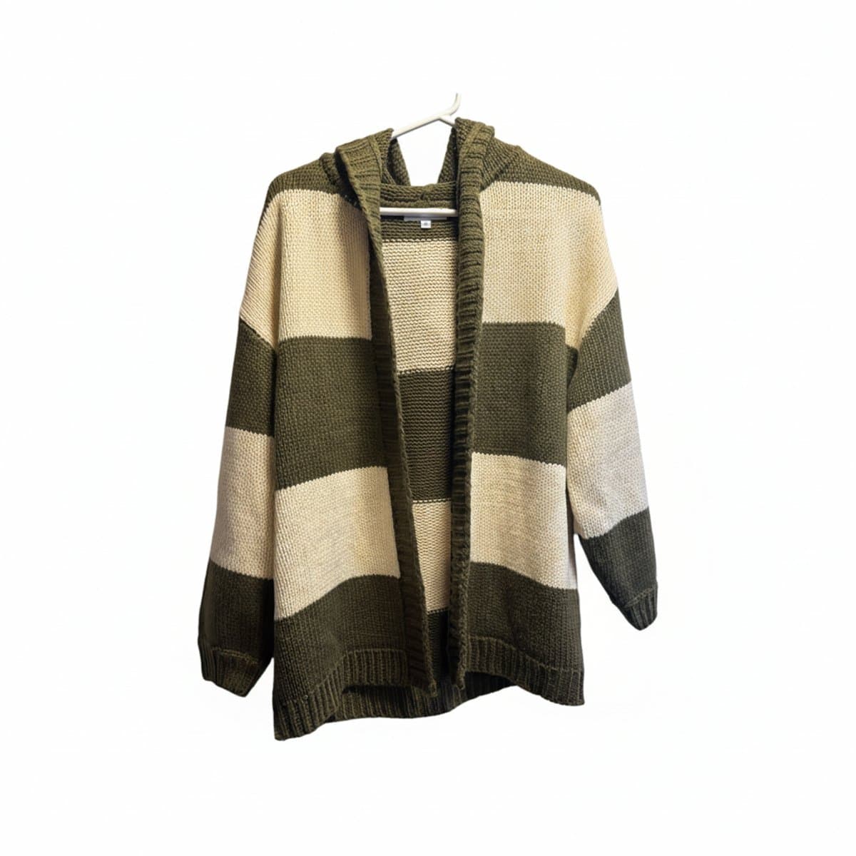 Striped Hooded Cardigan