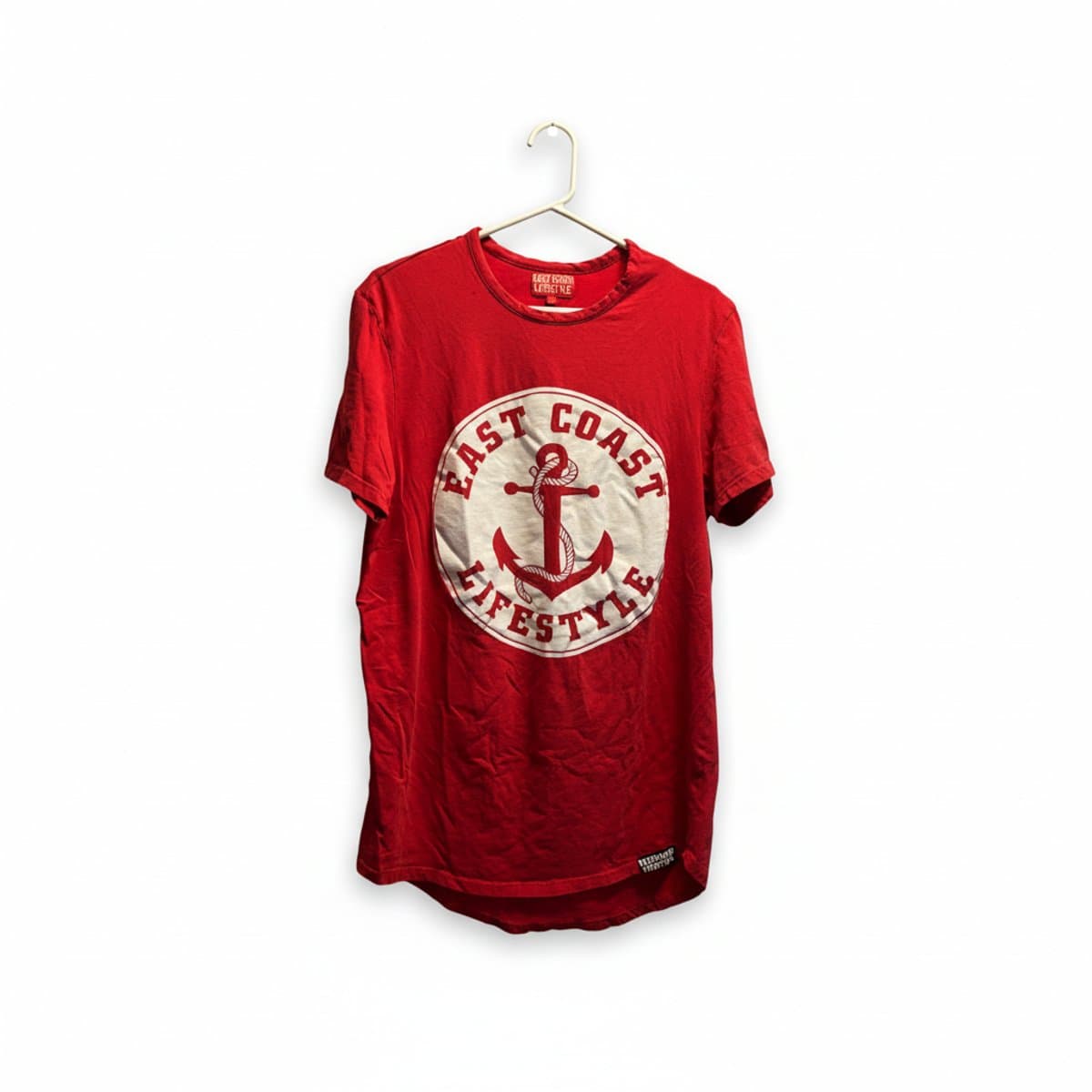 East Coast Lifestyle Classic Anchor Graphic Tee in Nautical Red