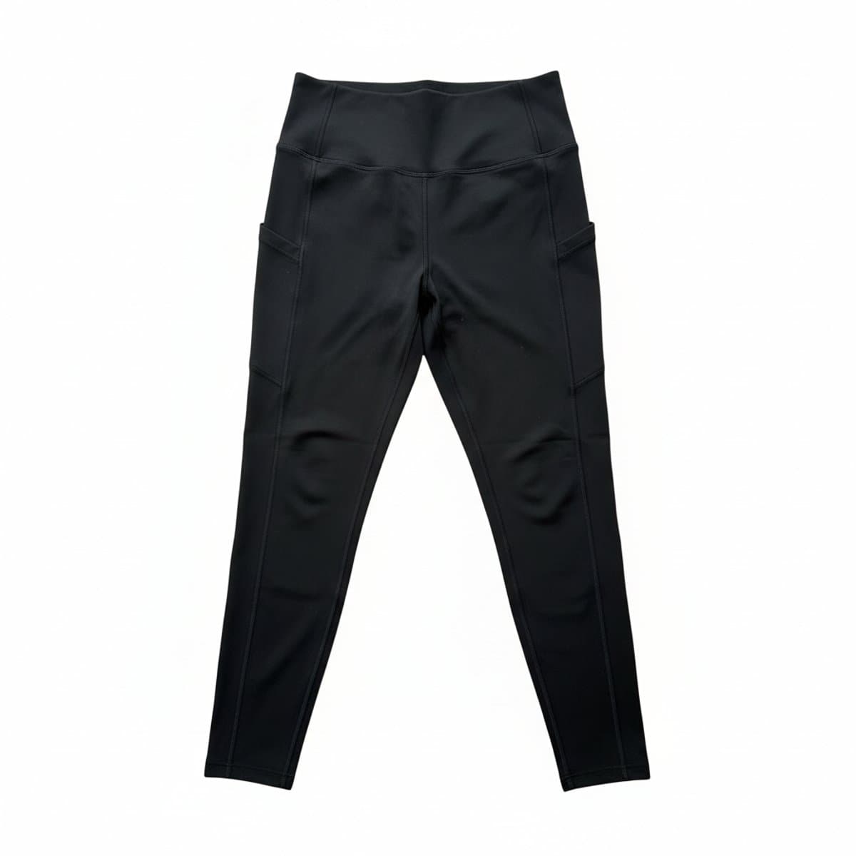 High-Rise Black Leggings with Utility Pockets