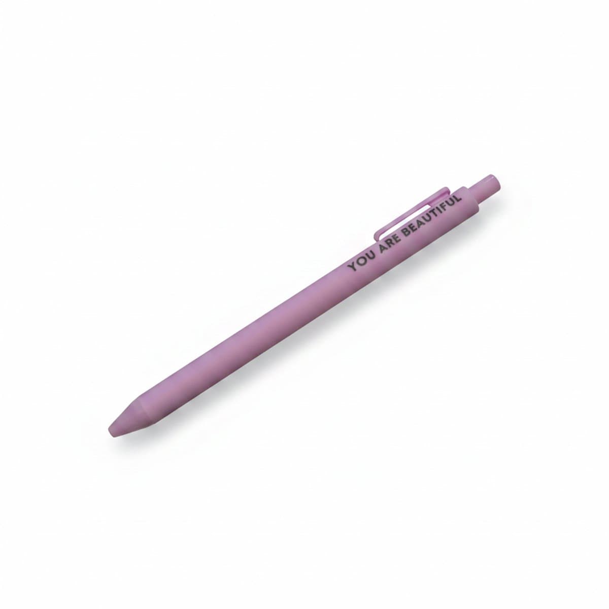 Minimalist 'You Are Beautiful' Pastel Lavender Retractable Pen