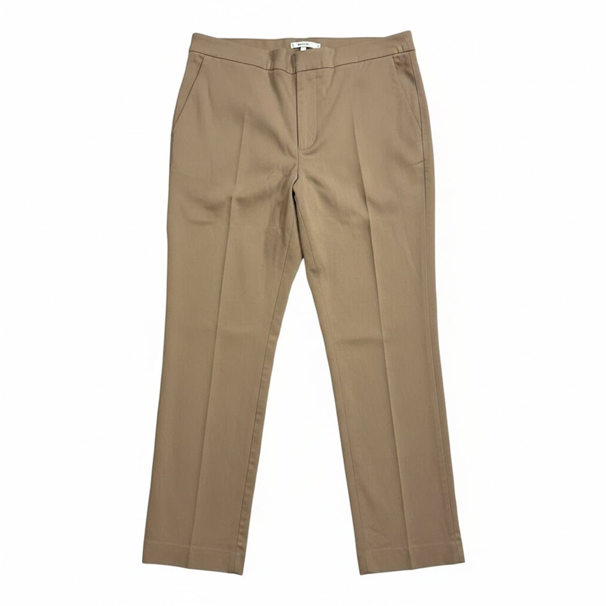Cloudwalkers Minimalist Camel Trousers - Sleek Mid-Rise Stretch Pant