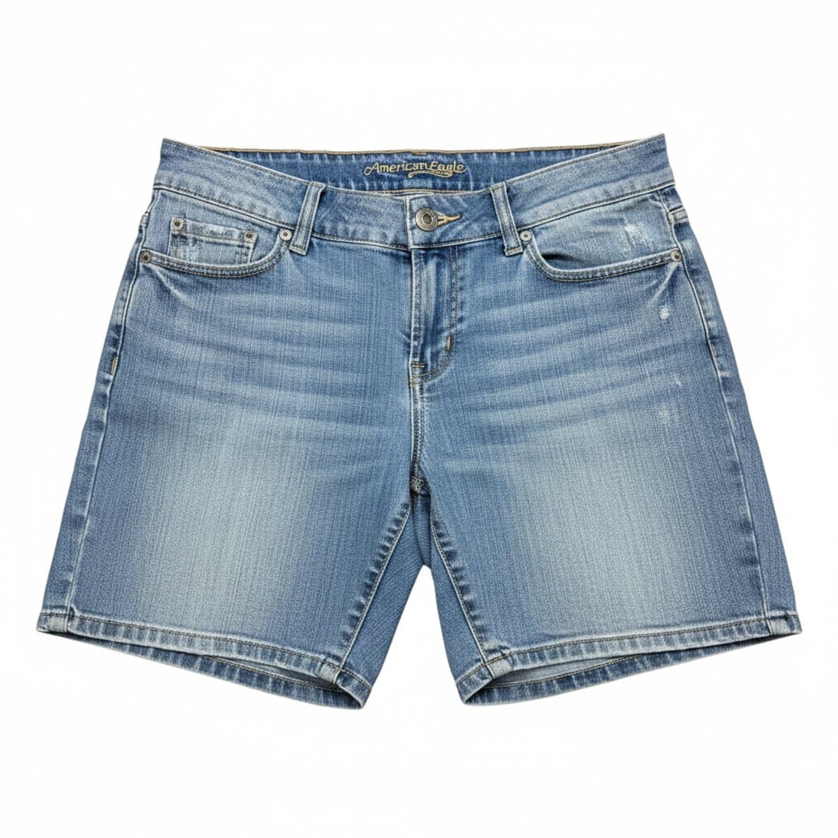 American Eagle Vintage Light Wash Bermuda Denim Shorts