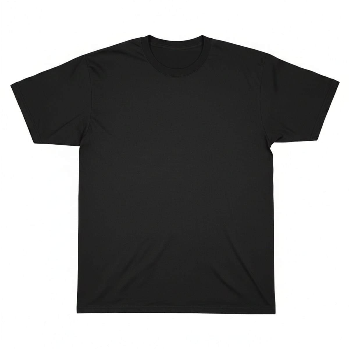 Minimalist plain black crewneck t-shirt, classic fit, versatile casual apparel available at handpicked306 boutique in Carlyle SK.