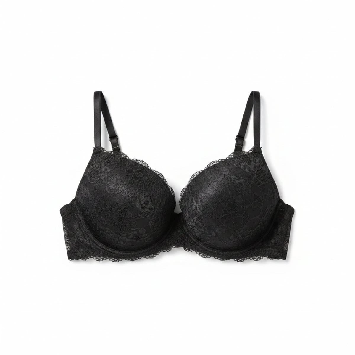 Aerie Black Floral Lace Padded Bralette