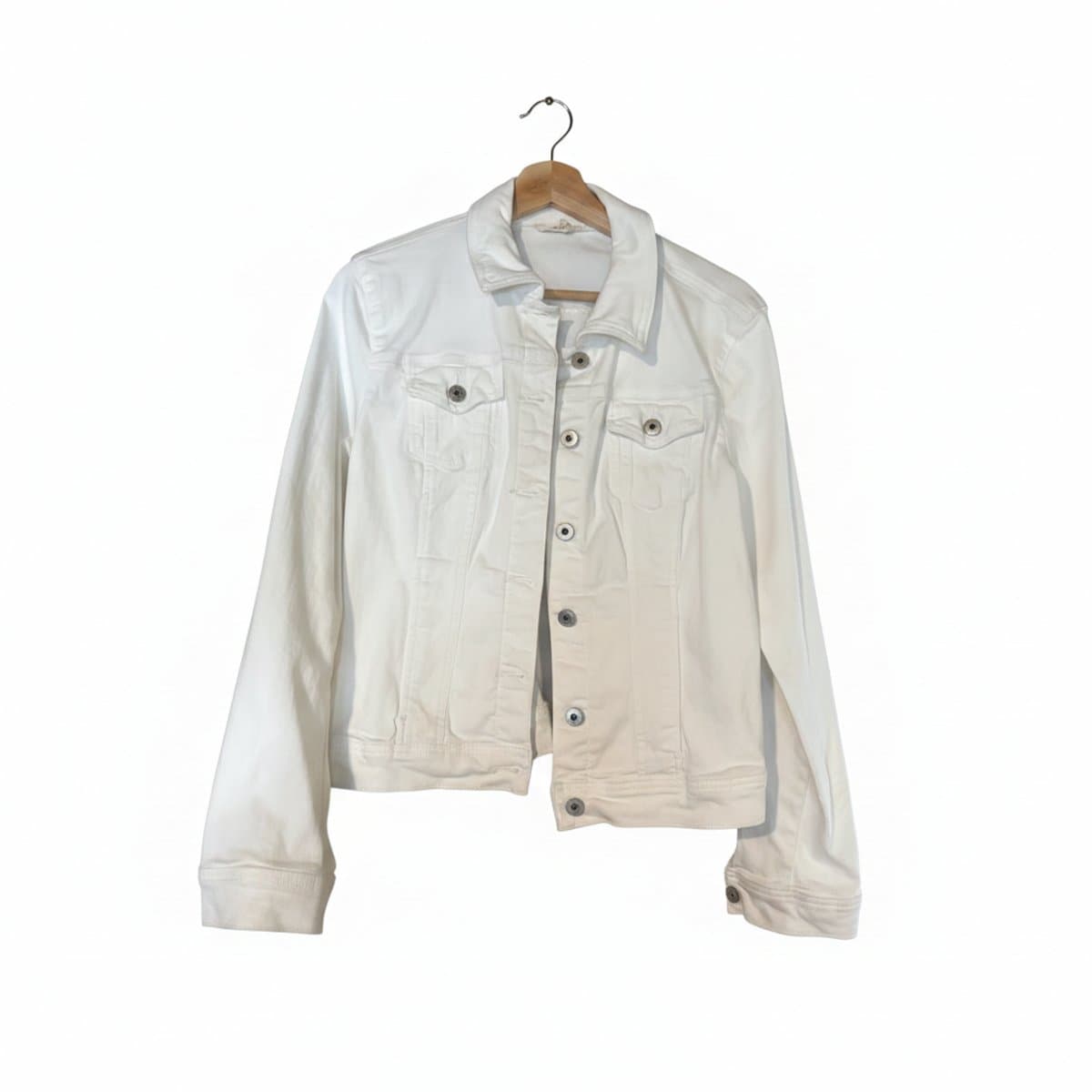 Essential Crisp White Denim Trucker Jacket