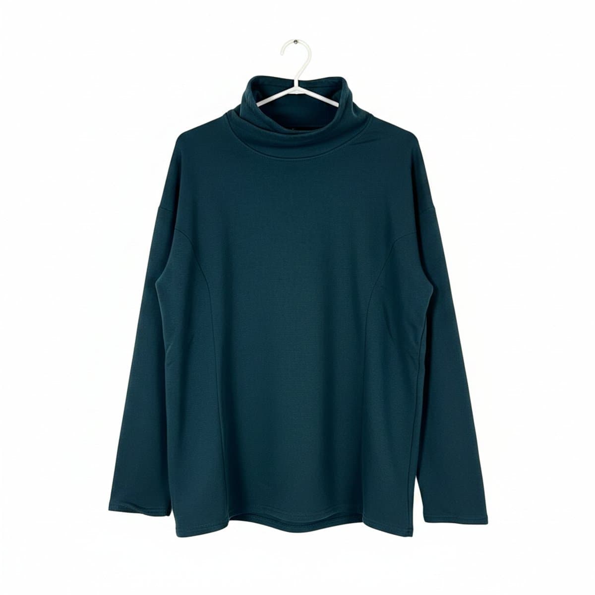 Deep Teal Mock-Neck Lounge Pullover
