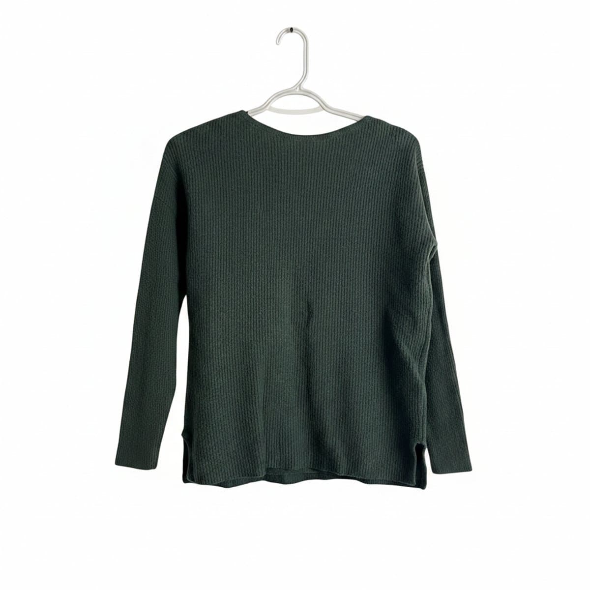Unbranded Forest Green Ribbed Knit Sweater