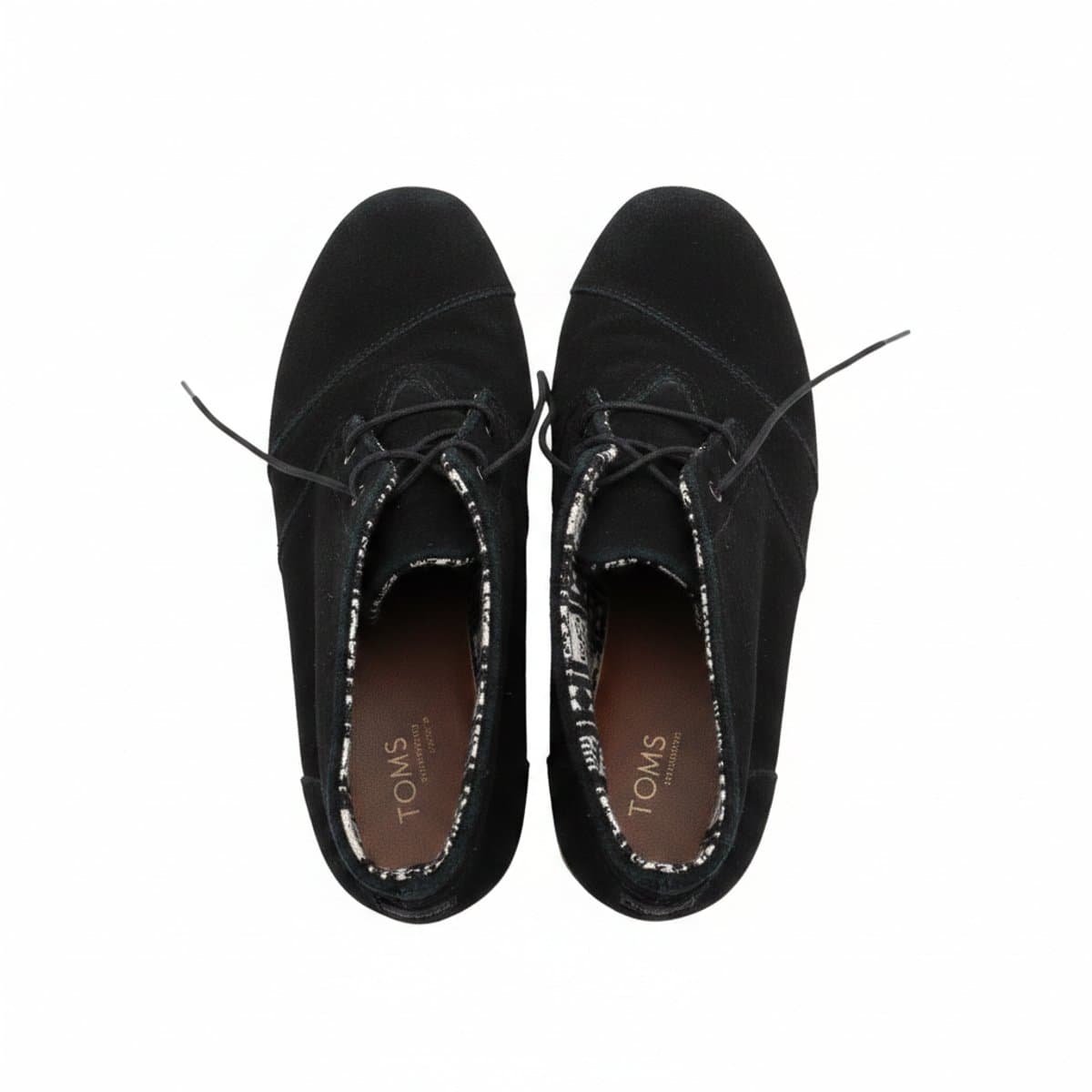 TOMS Black Suede Ankle Boots