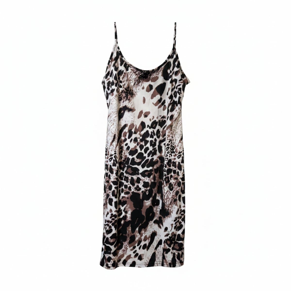 Animal Print Spaghetti Strap Dress