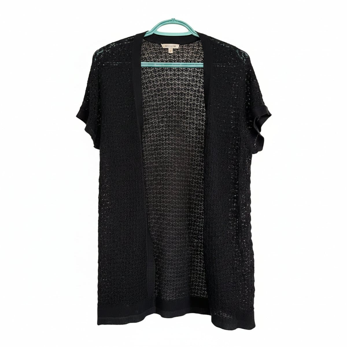 Unbranded Black Crochet Open Cardigan