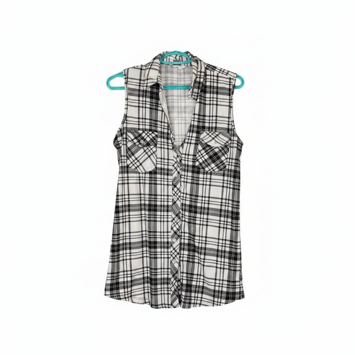 American Eagle Plaid Sleeveless Shirt