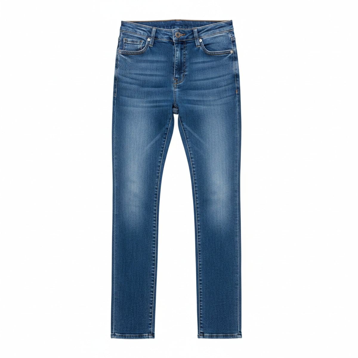 Moto-Style Panel Skinny Jeans
