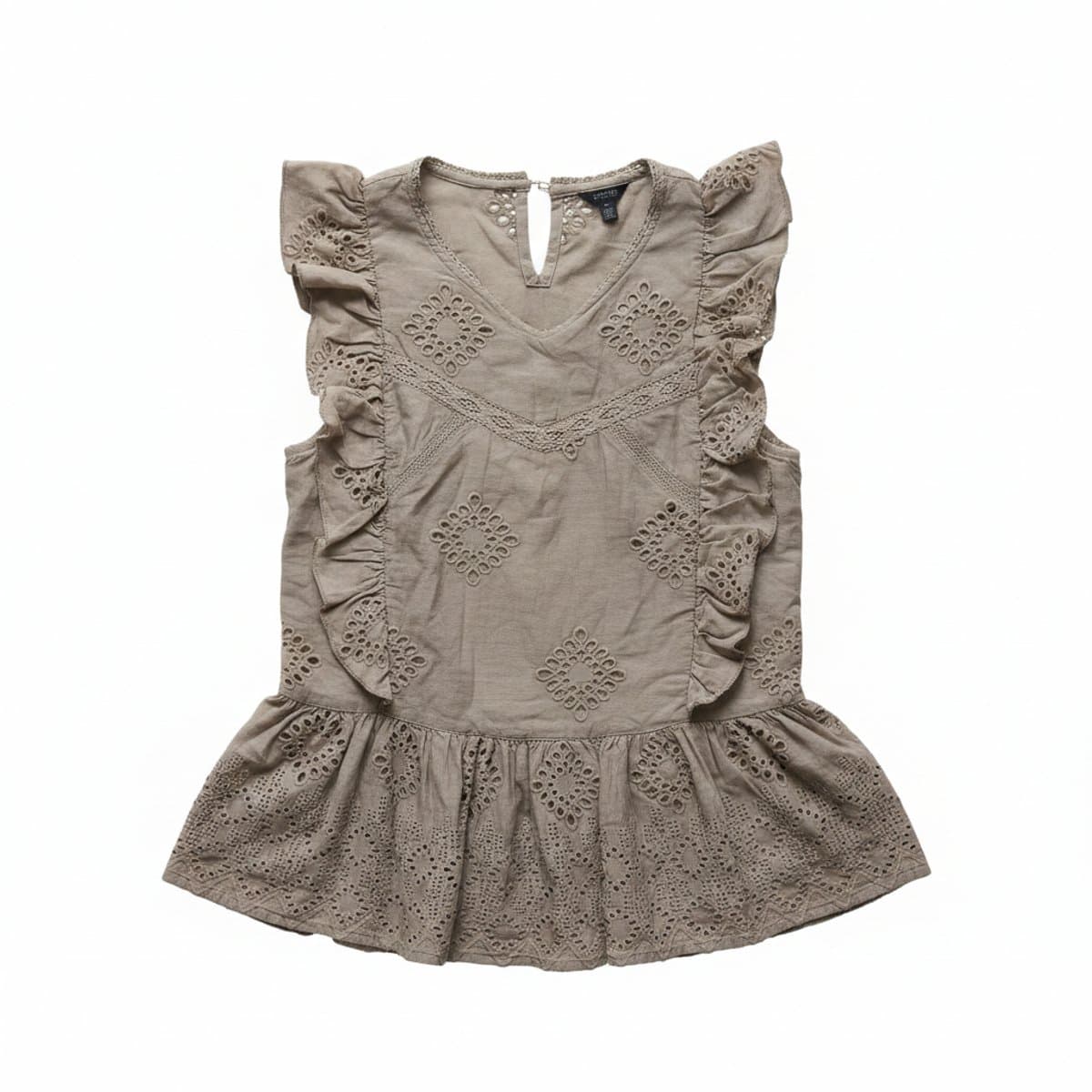 Buffalo Eyelet Ruffle Blouse