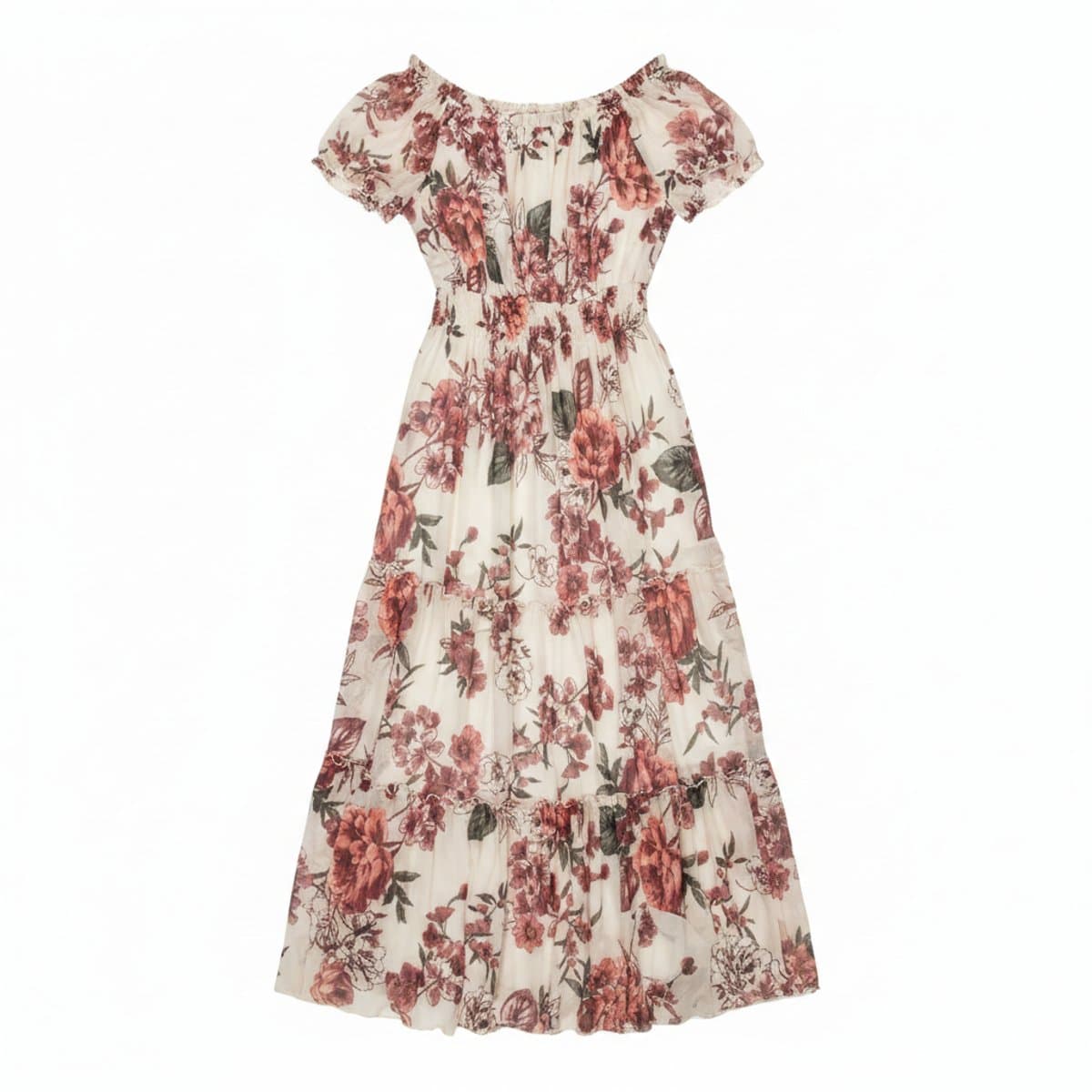 Floral Tiered Maxi Dress