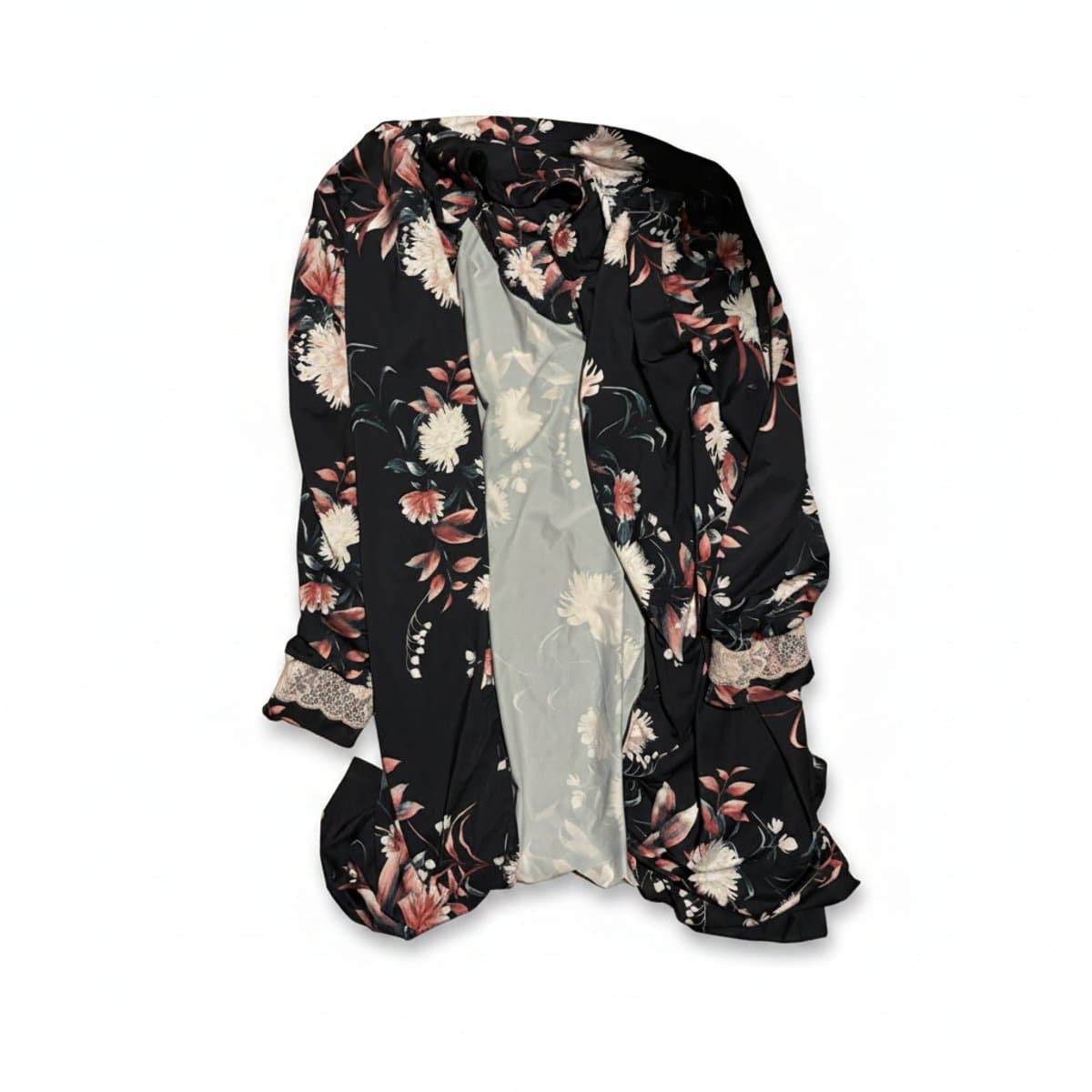 Floral Print Kimono Robe