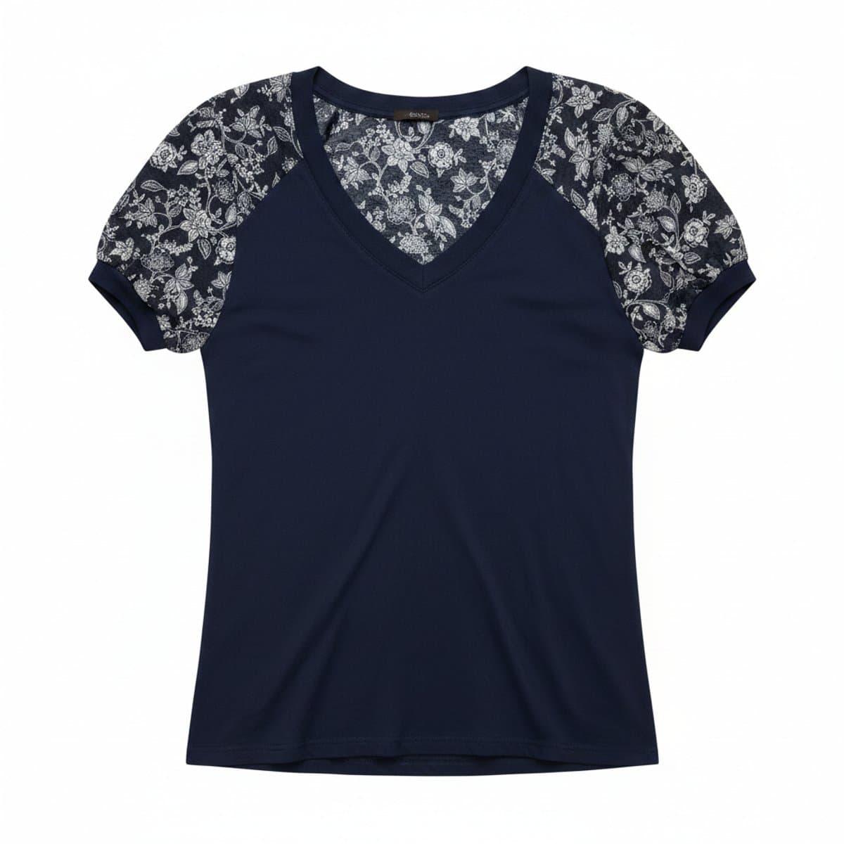 Lucky Brand Floral Contrast Top