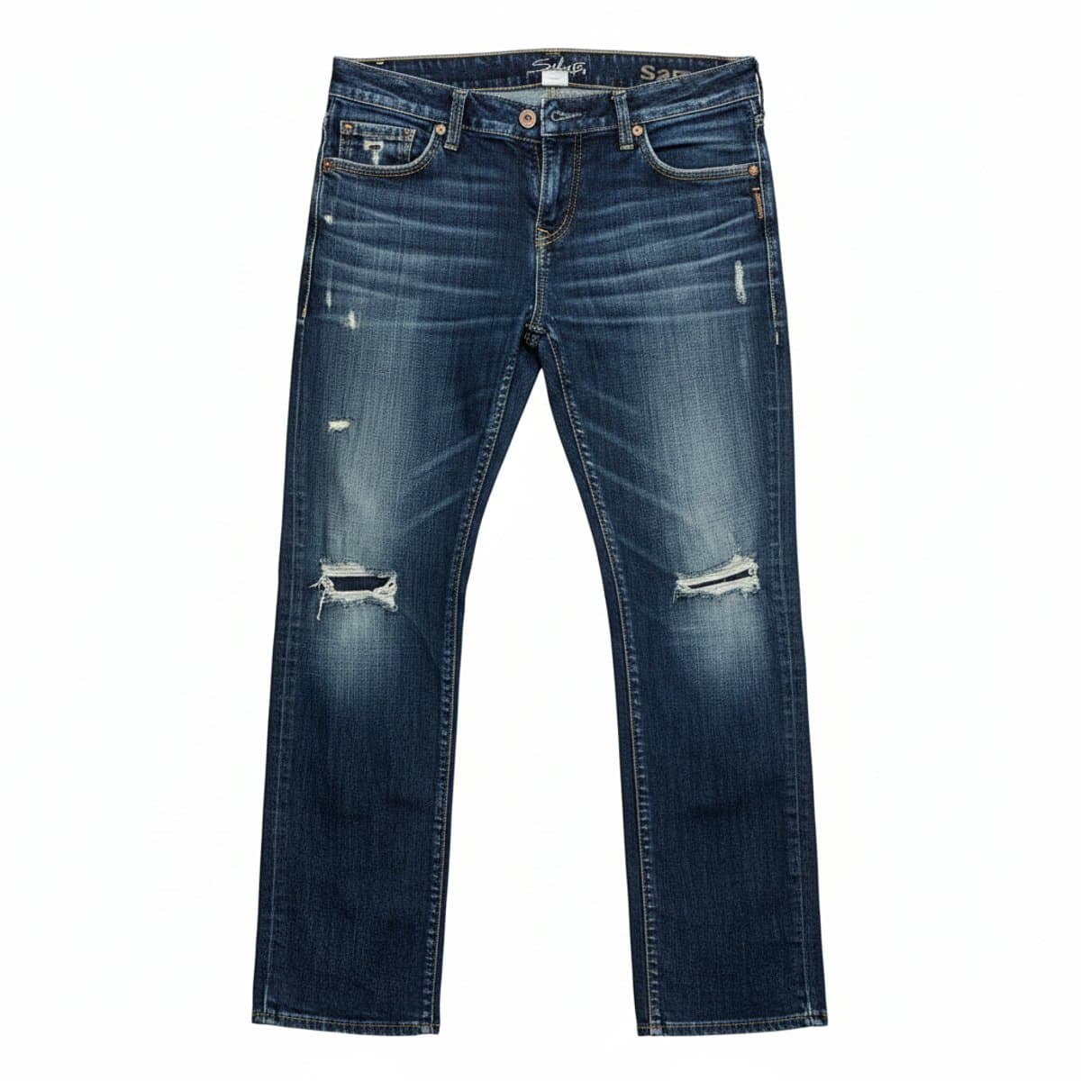 Silver Jeans Sam Distressed Denim