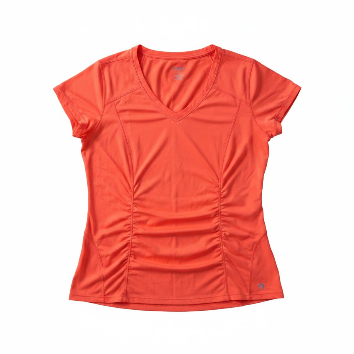 Hyba Orange Activewear V-Neck Top