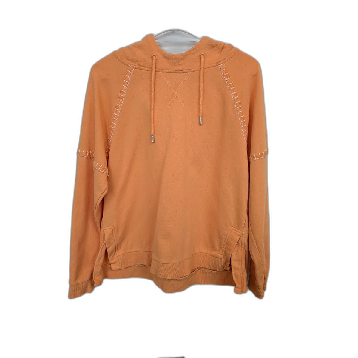 Orange Hoodie with Embroidered Details
