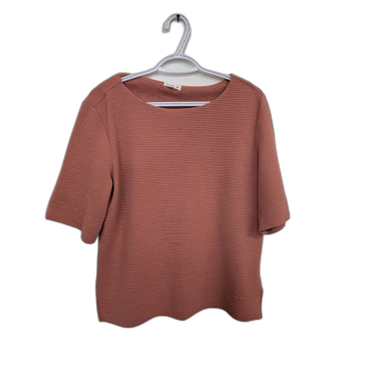 Coral Pink Short-Sleeve Top