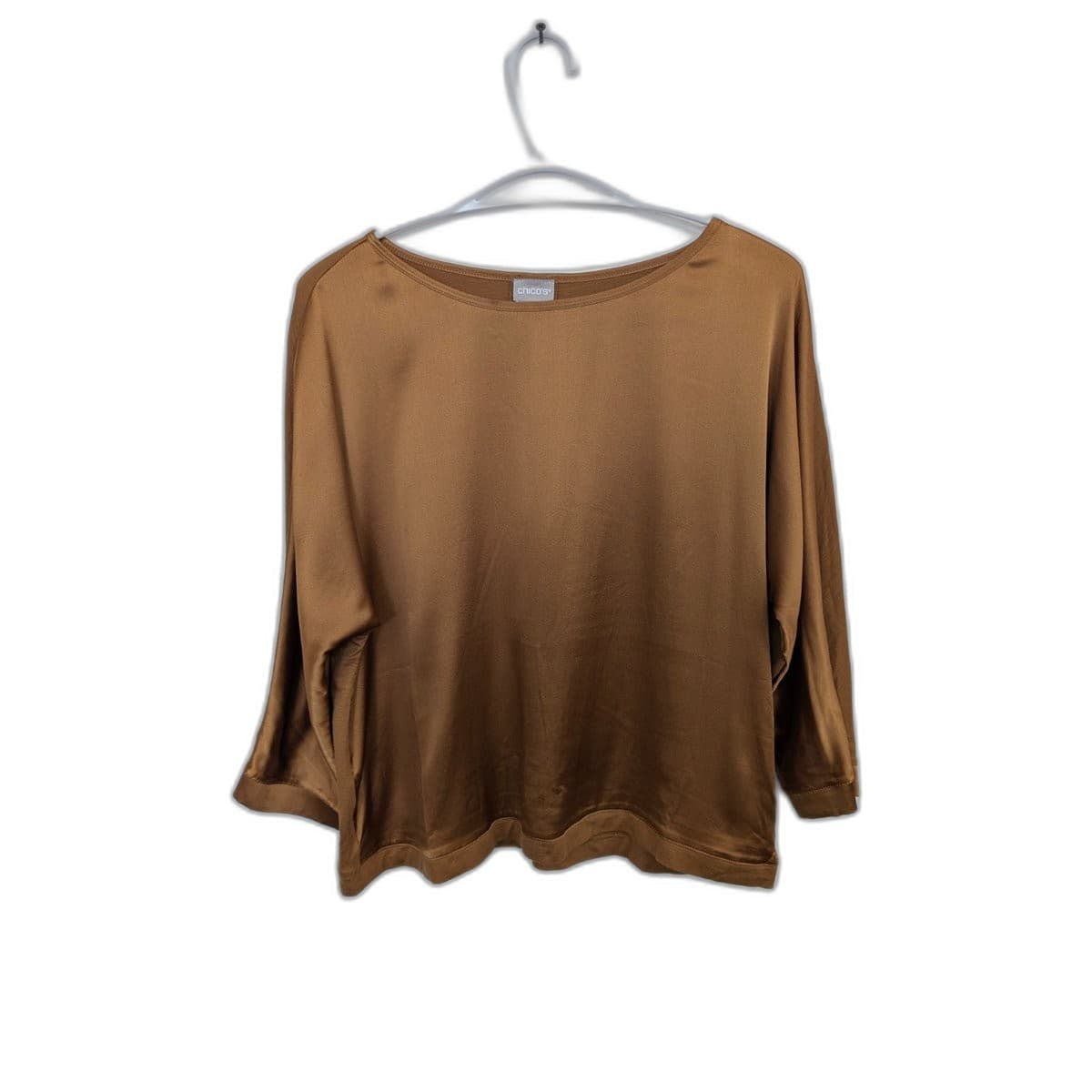 Elegant Brown Silk Top