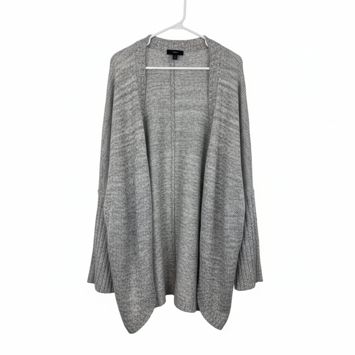 Essential Grey Marled Knit Open Cardigan