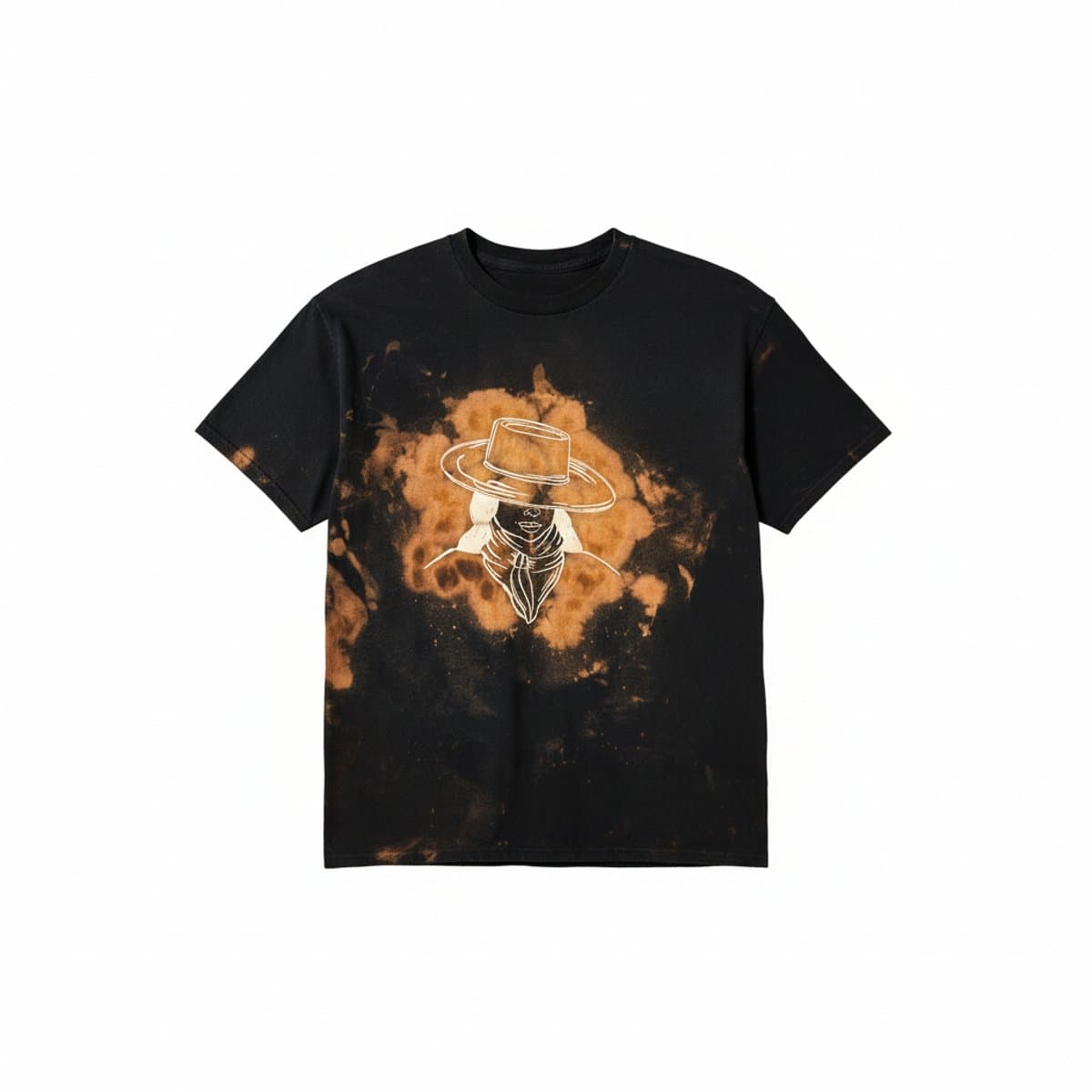 Bleach-Dye Western Graphic Tee