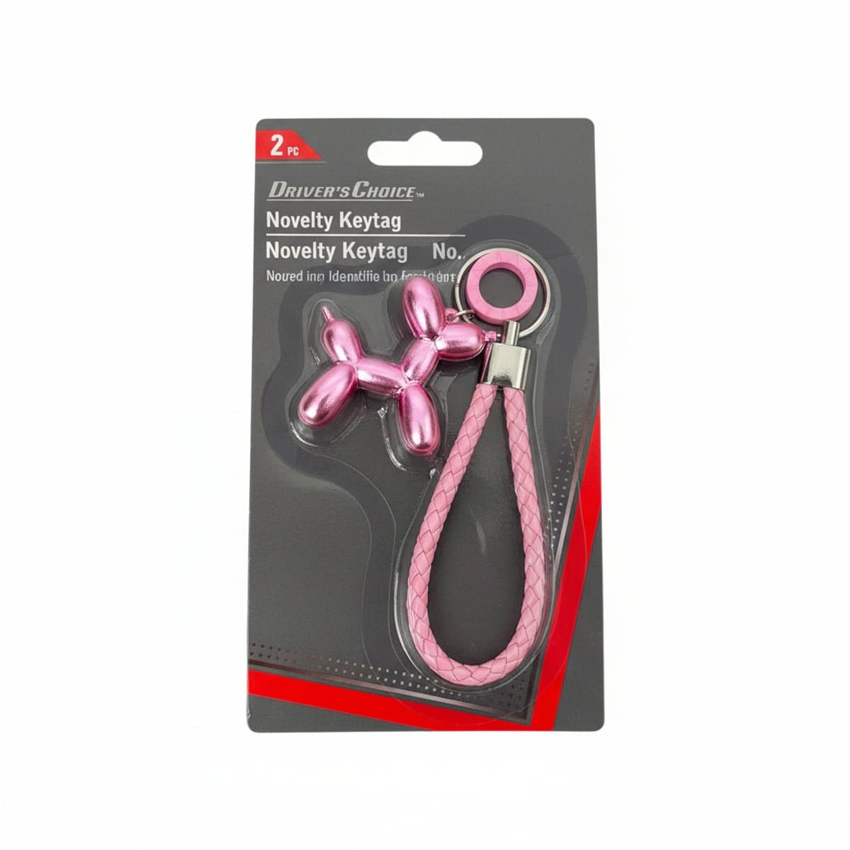 Pink Balloon Dog Novelty Keychain Set | Handpicked306