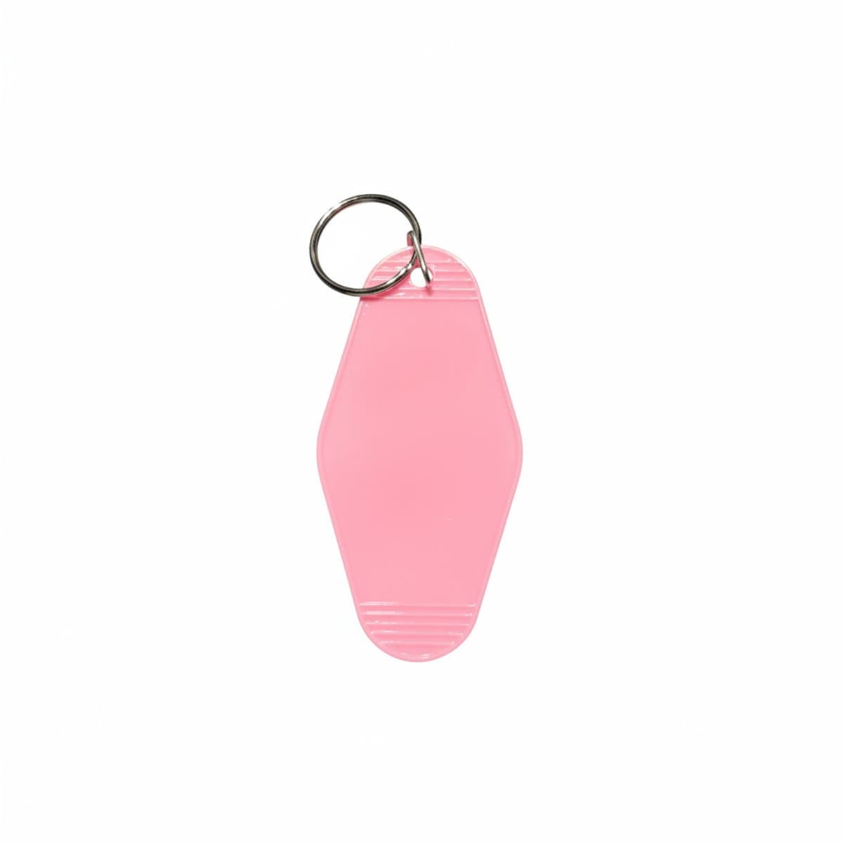 Retro Motel-Style Pastel Pink Keychain | Minimalist Aesthetic Key Fob