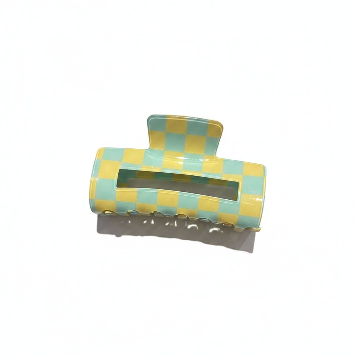 Pastel Checkerboard Matte Hair Claw Clip