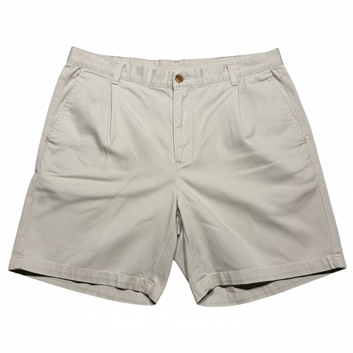 Vintage Classic Khaki Pleated Chino Shorts