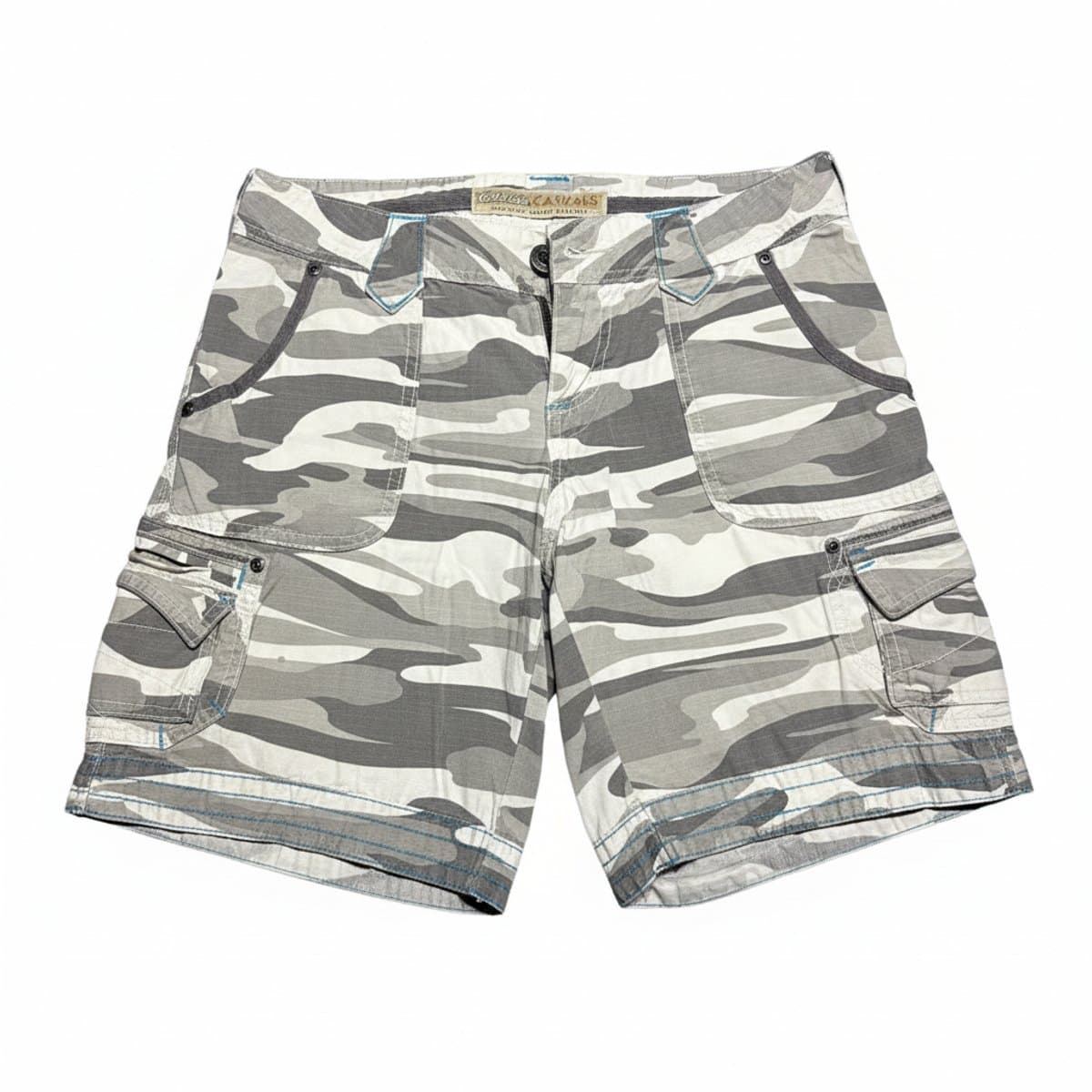 Cabela’s Casuals Grey Camo Utility Cargo Shorts