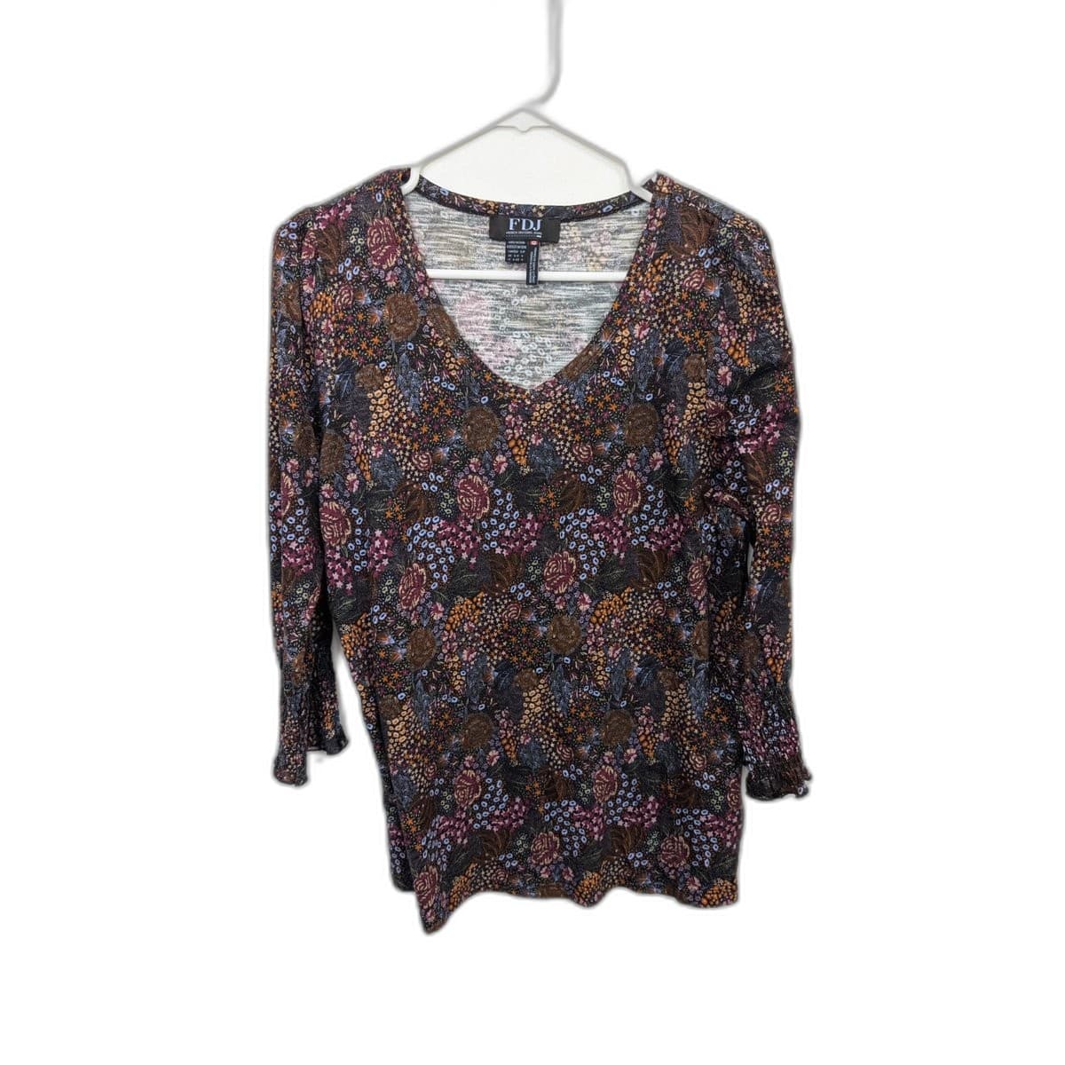 Floral Print V-Neck Top